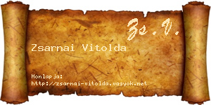 Zsarnai Vitolda névjegykártya